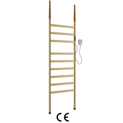 China Electric Towel Heater Drying Racks Shape 304 Stainless Steel Heater Vjass Smart Brushed Gold for sale