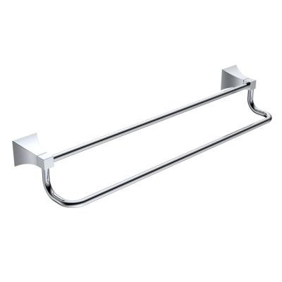 China Modern Professional Bathroom Brass Wall Mounted Towel Racks Hanging Double Hand Towel Rack for sale