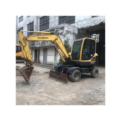 China Hyundai 60W-7 Wheel Second Hand Excavator 0.28m™ High Mobility; ³ for sale