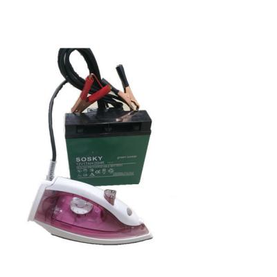 China Car Expo Discount 150W Steam Boiler Iron DC 12v Solar Electric Battery Clip Iron for sale