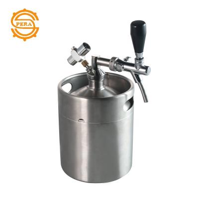 China Draft Beer/Coffee/Juice 2L/4L/3.6L/5L Mini Beer Keg, Stainless Steel Dispenser for sale