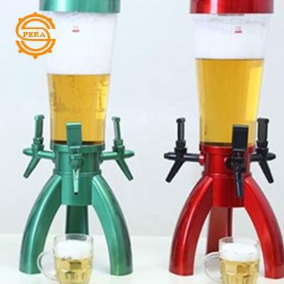 China Families Tower Beer Dispenser, Beverage Dispenser with Colorful Shinning LED Lights 3 Taps and Gel Tube Beer Dispensers for Party Resta for sale