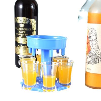 China 6 Way Multi Shot Glass Dispenser Sustainable Holder for sale