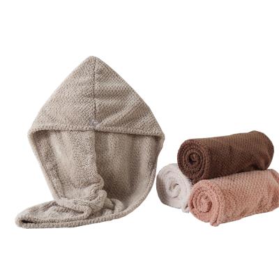 China Shower Hat Dry Hair Cap Soft Water Absorption Microfiber Towel Beauty Facials Home Hair Wrap for sale