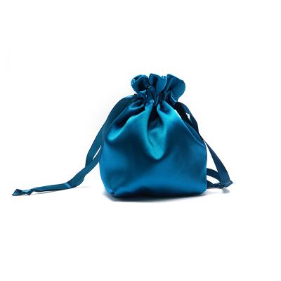 China Eco-friendly custom logo satin drawstring bag large silk dust bag bags for hair extensions gift pouch for sale