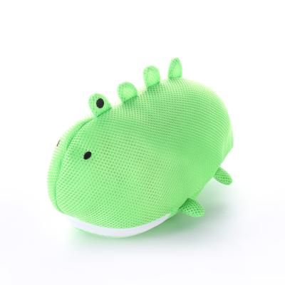 China Children's Reusable Mesh Wash Bag Cartoon Mesh Pouch Washing Machine High Capacity DinosaurLaundry Bag for sale