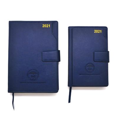 China 2021 Business PU Leather Magnetic Loop A4/A5 Cover With Card Slot Customized Logo Company Office Journal for sale