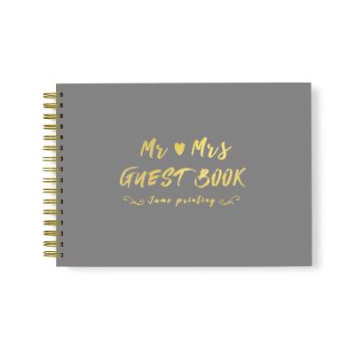 China Hot Selling Customizable Spiral Notebook Diary Color Cover Logo Customizable Guest Book With Sticks for sale