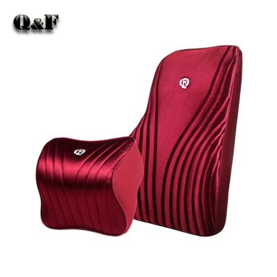 China Fashion Economic Comfortable Car Cushion Memory Foam Head Rest Neck Rest Car Back Pillow Set for sale