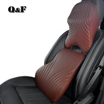 China Waterproof Car Seat Memory Foam Headrest Neck Pillow Waist Lumbar Support Cushion Pillow For Car for sale