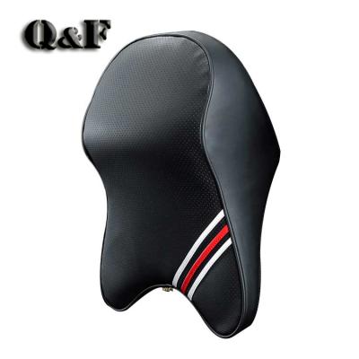 China 2020 New Design Fashion Car Seat Adjustable Headrest Head Neck Rest Pad Neck Rest Memory Foam Silky Linen Pillow for sale