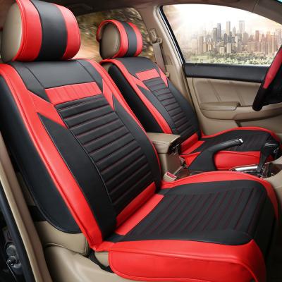 China Fashion Quality Waterproof Leather Universal Durable Covers PVC Design Leather Car Seat Cover for sale