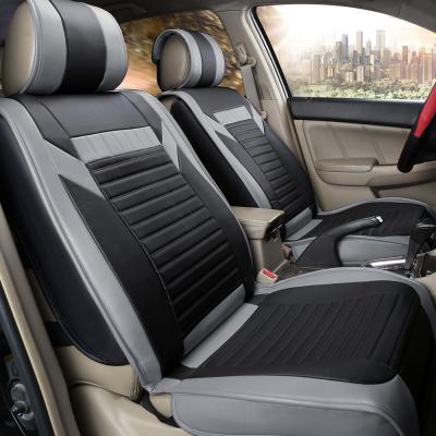 China Universal Leather Car PU Seat Cover Set Compatible Fashion Car Airbag Seat Covers for sale