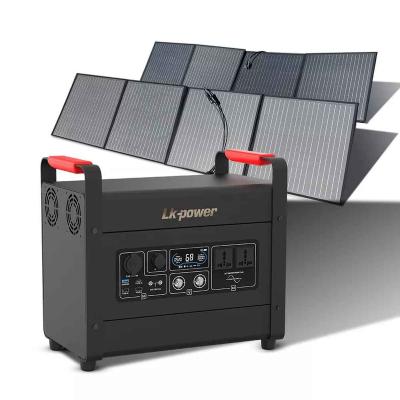 China KTW LKPOWER 110V 220V Home Lithium Ion Battery Off Grid Portable Solar Power Generator 1000W 1500W 2000W 3000W Power Station for sale