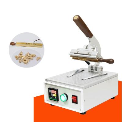 China Hotels Hot Foil Stamping Machine Logo Embossed Heat Pressing Machine Leather for PVC Wooden Custom Logo Stamp Paper Letter or Number for sale