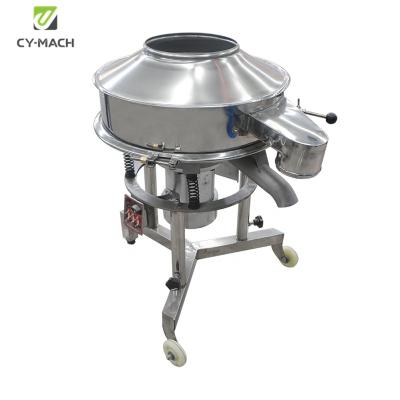 China Long Life Circular Stainless Steel Shaker High Frequency 600mm Sieve For Sugar With Wheels for sale