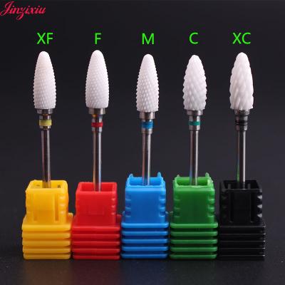 China Ball Shape Ceramic Nail Drill Bits Callus Removal Manicure Nail Drill Bits Ceramic Burrs for sale