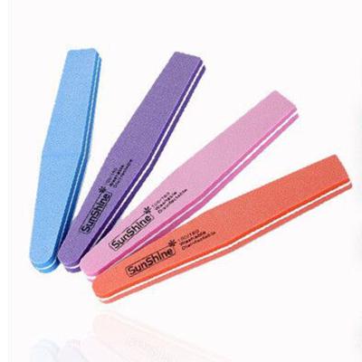 China High Quality Finger Nail Diamond Shape Sunshine Sponge Nail File 100/180 Nail Manicure Folder for sale