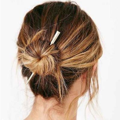 China Chinese Supplier High Quality Simple Stylish Alloy Hairpin Metal Hair Accessories For Women Girls OL Fashion Figure Hairpins for sale