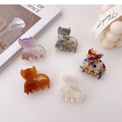 China Freeshipping 3.8cm Party Acetic Acid Claw Clip Cat Shark Clip Kitty Hair Accessories Hairpins For Elegant Women for sale