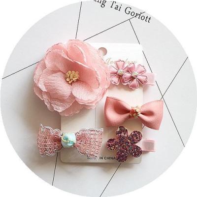 China China Supplier 5pcs/set Cute Princess Crown Hairpins Hair Clips Children Hair Bow Set Gift Kids Hair Clip Cute Accessories For Girls for sale