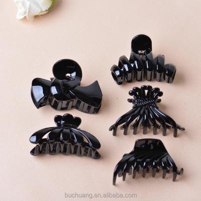 China New Trendy Hollow Out Hair Claw Crab Hair Clips Women Barrettes Black Hairpins Hair Accessories For Girl Bride Jaw Clip for sale