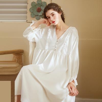 China Free shipping QUICK DRY plus size autumn and winter loose style sheath long princess dress Sweet Sleepwear Sleepwear girls nightgown for sale