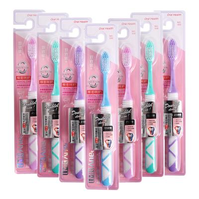 China Factory Price Travel Toothbrush Pack Disposable Eco Friendly Toothbrush Travel Set With Customized Packaging for sale