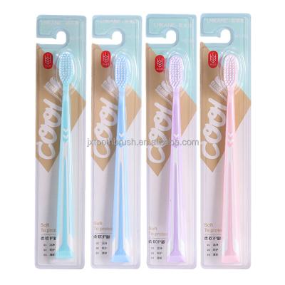 China Custom blue&pink handle 2pcs ultrasoft nano toothbrush wholesale cheap disposable toothbrush 10000 nano toothbrush for sale