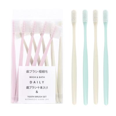 China New Design Disposable Plastic Toothbrush Manufacturers Custom Logo Adult Soft Bristles Plastic Toothbrush With A Cover for sale