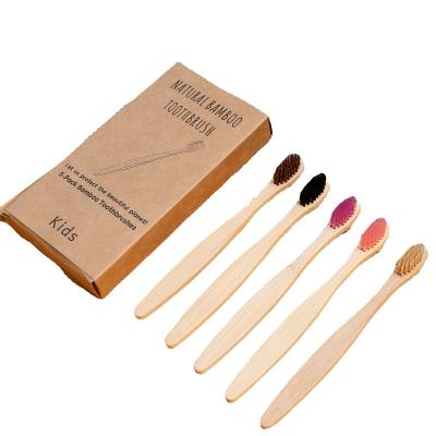 China Reusable Custom Wholesale Toothbrush Charcoal Bambo Bambu Eco-Friendly Black Soft Bamboo Toothbrush for sale