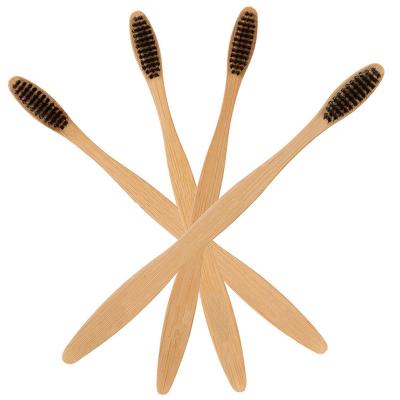 China Reusable Eco Friendly Bamboo Toothbrush Logo Printing Biodegradable Bristle With Your Logo for sale