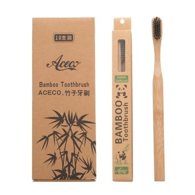 China Factory Eco - Friendly Design Custom Logo Makers Stiffens Toothbrush Bamboo For Private Label for sale