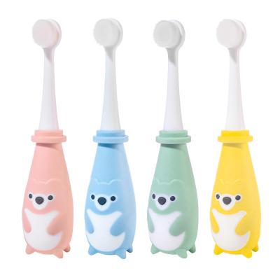 China Design 10000 Rubber Silicone Toothbrush Ultra Cute Child Disposable Toothbrush For Baby 0+ Months for sale