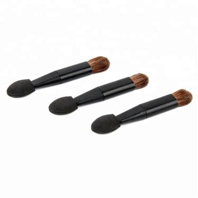 China Easily Apply 5cm Length Double Sided Horse Hair Eye Makeup Brushes Latex Sponge Applicator for sale