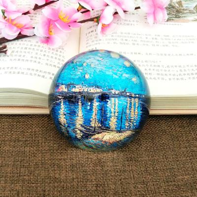 China China JY Hot Selling Crystal Souvenir Paperweight Decor Half Crystal Glass Ball Custom Paperweight for sale