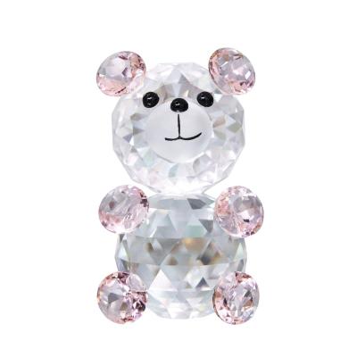 China Europe JY Best Hot Sales Glass Animal Paperweight Bear Figurine Crystal For Christmas Gifts for sale