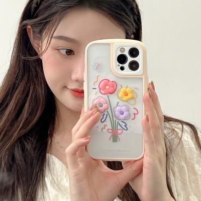 China Shockproof Ins Style Three-dimensional Flower Anti-fall Phone Case For Iphone X Xs Max 11 12 13 for sale