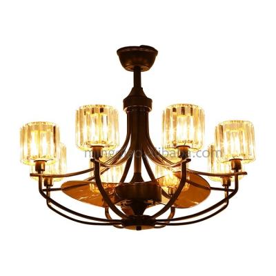 China Factory Sale Various 6/8 Heads Modern Chandelier Lighting Led Lamp Ceiling Light With Fan for sale