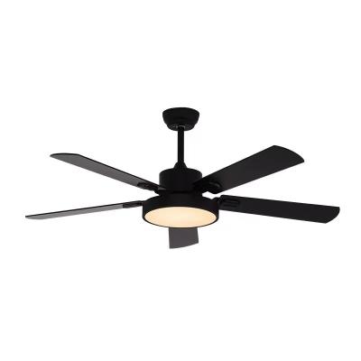 China Factory Supply Modern Border Living Room Bedroom Mute Wooden Leaf Ceiling Fan Light for sale