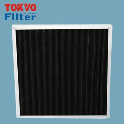 China Large aluminum air volume and small resistance synthetic fiber industrial kit hepa pleated micro air activated carbon paper filter for sale