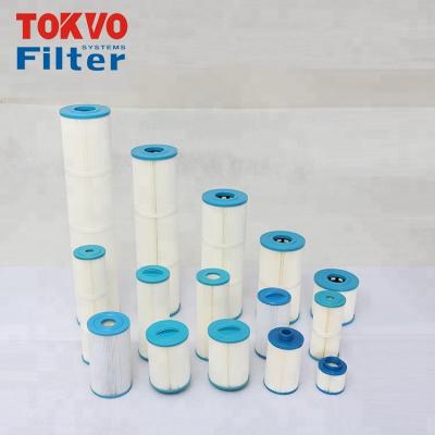 China 2019 1.white precision polyester fiber 2.Antibacterial filter for swimming pool replacement filter reused after washing spa swimming pool antibacterial filter cartridge for sale