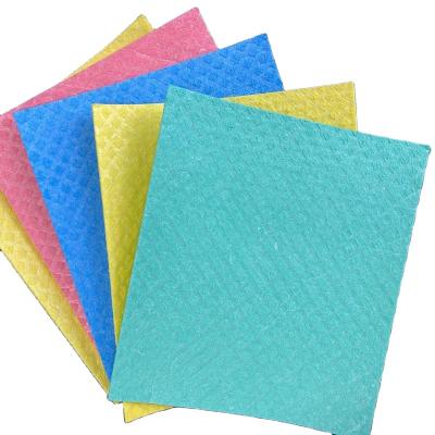 China Viable Custom Color Or Custom Material Cellulose Microfiber Cleaning Rags Bulk Sponges for sale