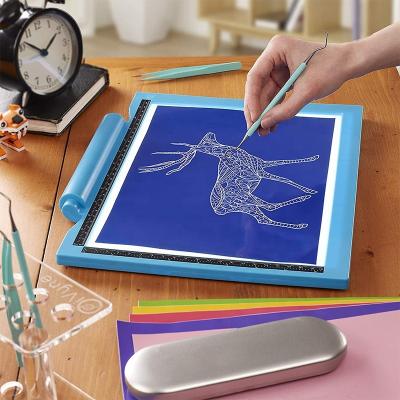 China Hot Sale Indoor Elice 3 Levels Shine Led Light Pad A4 Size Battery Cable Light Tracing Board For Diamond Painting for sale