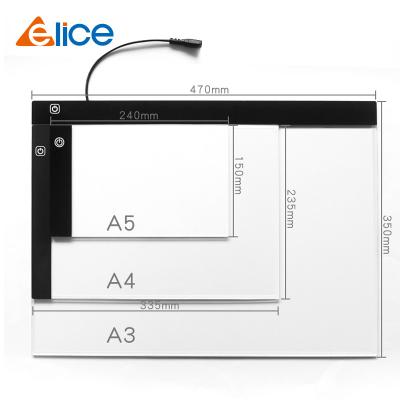 China School Teaching/Architect JSK A5-1 Dimmable Ultra Thin High Quality Acrylic Graphic Animation Design Sketch Drawing Led Light Protection for sale