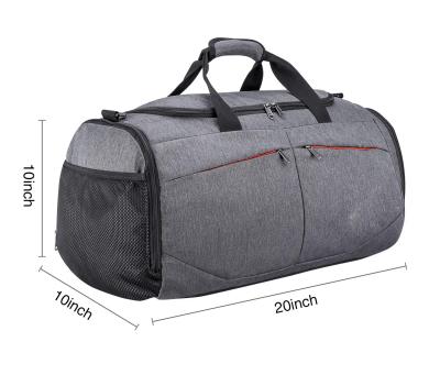 China Sports Shoulder Duffel Bag 2021 Oxford Sports Yoga Bag Large Capacity Folding Waterproof Duffel Bag With Sneaker Compartments Gym Sports Travel Bag for sale