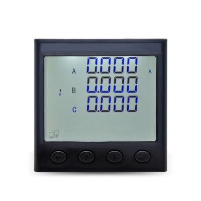 China Industrial 3-phase LCD digital ac ammeter modbus gauge MS3I7C RS485 current meter for sale