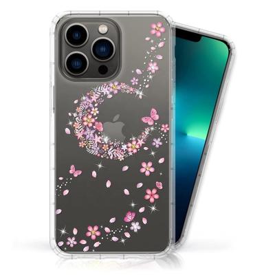 China Shockproof Meteor Compatible With iPhone 13 Series Austrian Rhinestone Diamond Protective Phone Case for sale