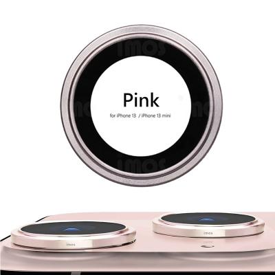 China For iPhone 13 imos Compatible with iPhone 13/13 Mini Sapphire 9M Hardness Tempered Glass Aluminum Alloy Lens Protector - Pink for sale