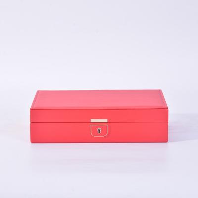 China Professional leather top jewelry box new arrive closure jewelry box with creative special logo leather jewelry box for sale